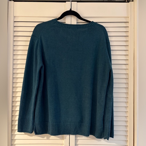 Ella Moss Deep Teal Crew Neck Sweater - Picture 3 of 3